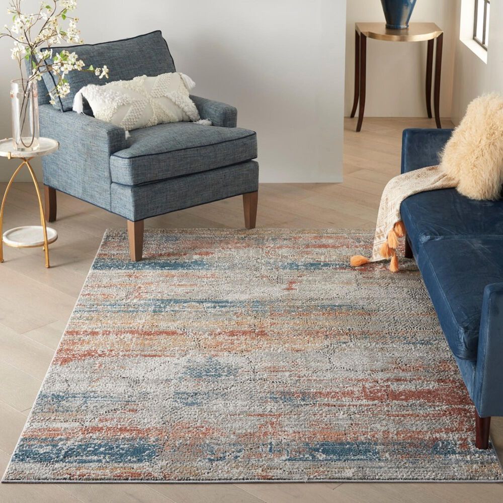 Nourison Rustic Textures Multicolor 6&#39; x 9&#39; Area Rug, , large