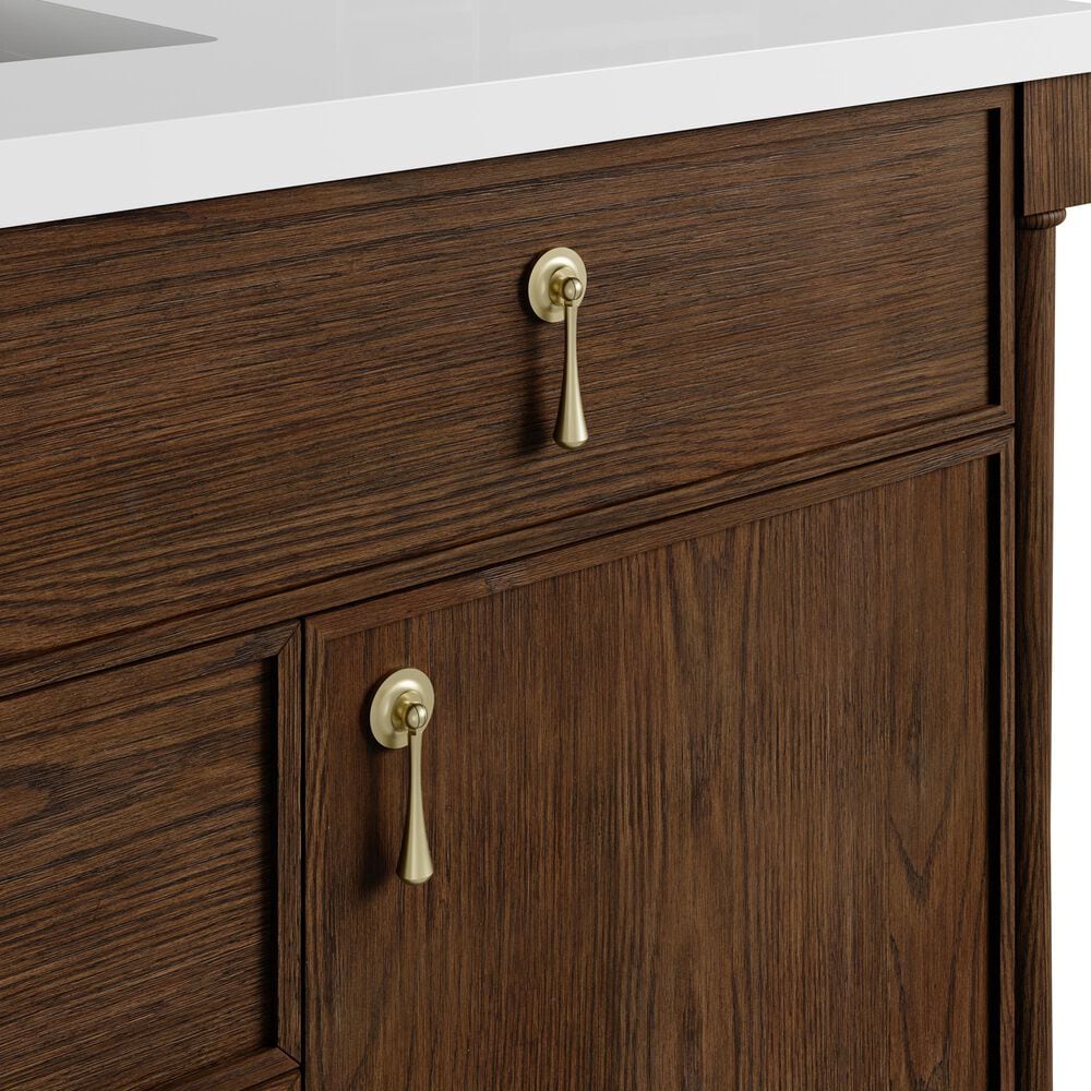 James Martin Kinnsden 48" Single Bathroom Vanity in Sable Oak with 3 cm Charcoal Soapstone Silestone Top and Rectangular Sink, , large