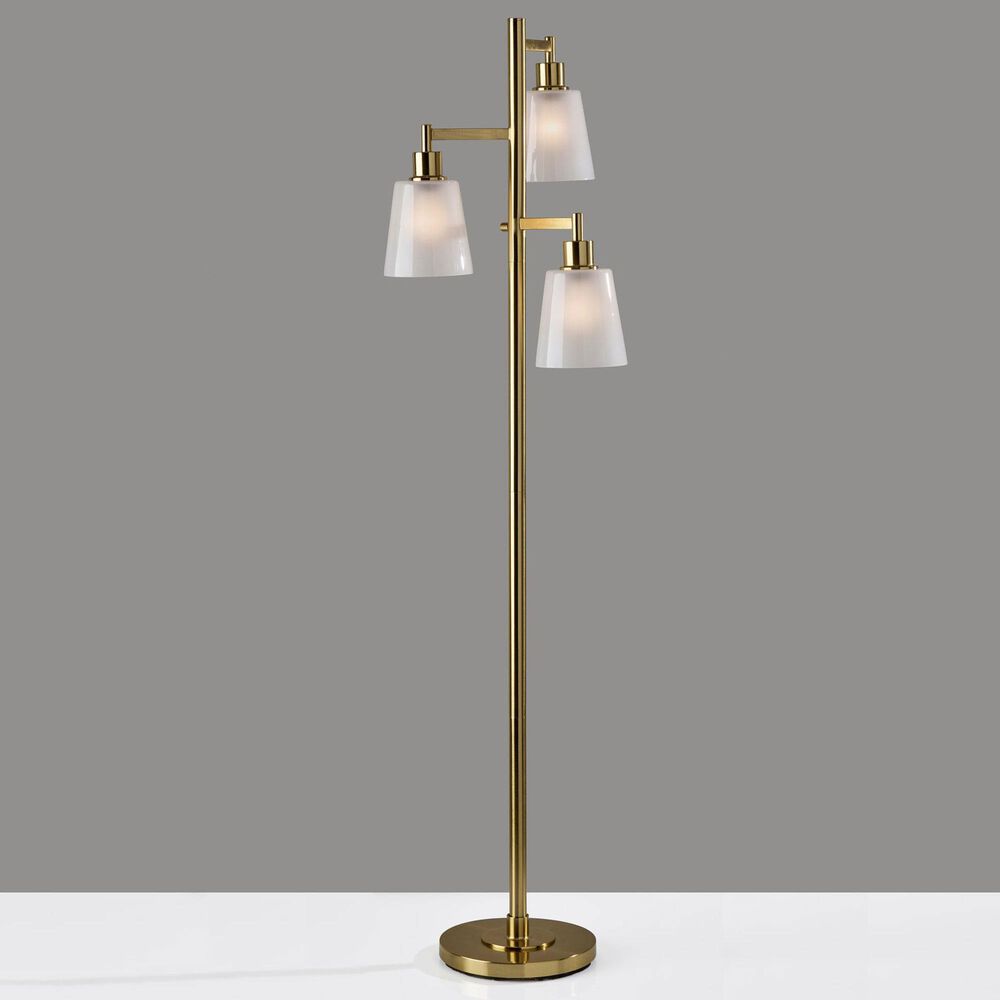 Adesso Gio Floor Lamp in Painted Brass, , large