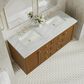 James Martin Laurent 60" Double Bathroom Vanity in Honey Oak with 3 cm Ethereal Noctis Silestone Top and Rectangular Sinks, , large