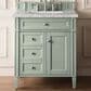 James Martin Vanities Brittany 30" Single Bathroom Vanity in Sage Green with 3 cm Victorian Silver Quartz Top and Rectangular Sink, , large