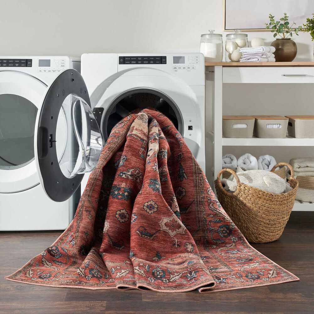 Nourison Grand Washables 9&#39;2&quot; x 12&#39; Rust and Multicolor Area Rug, , large