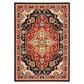 Oriental Weavers Lilihan Medallion 4929A 6"7" x 9"6" Black and Red Area Rug, , large