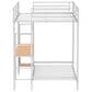 Pacific Landing Bettoni Full Over Twin Bunk Bed in Matte White, , large