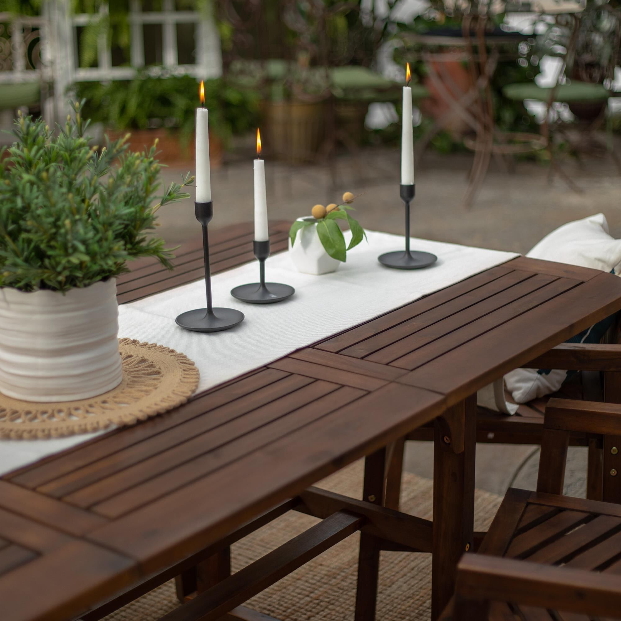 Walker edison extendable 2025 outdoor dining table