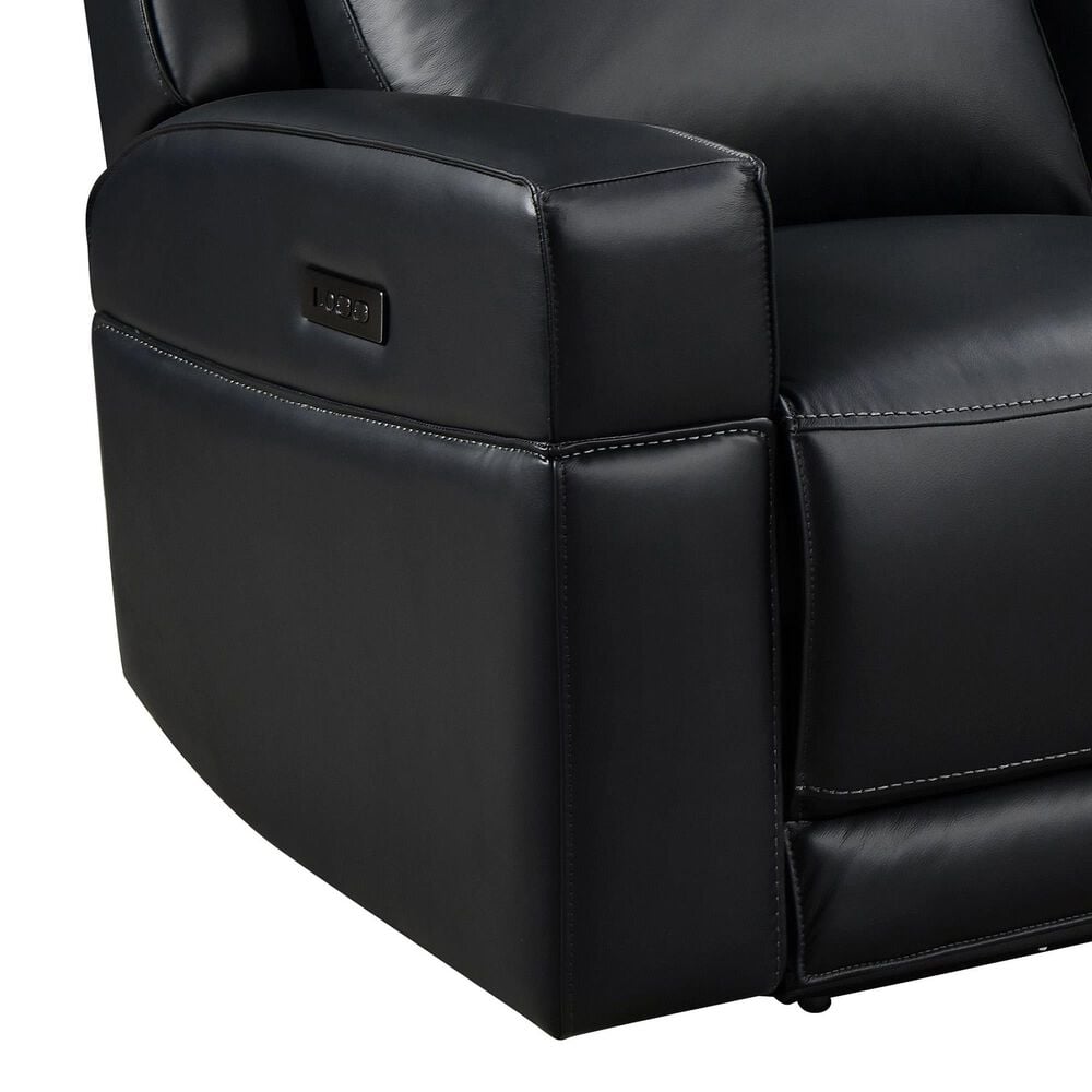 Italiano Furniture Valley Power Reclining Sofa in Black, , large