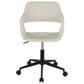 Lumisource Margarite Task Chair with Cream Faux Leather Cushion in Black, , large
