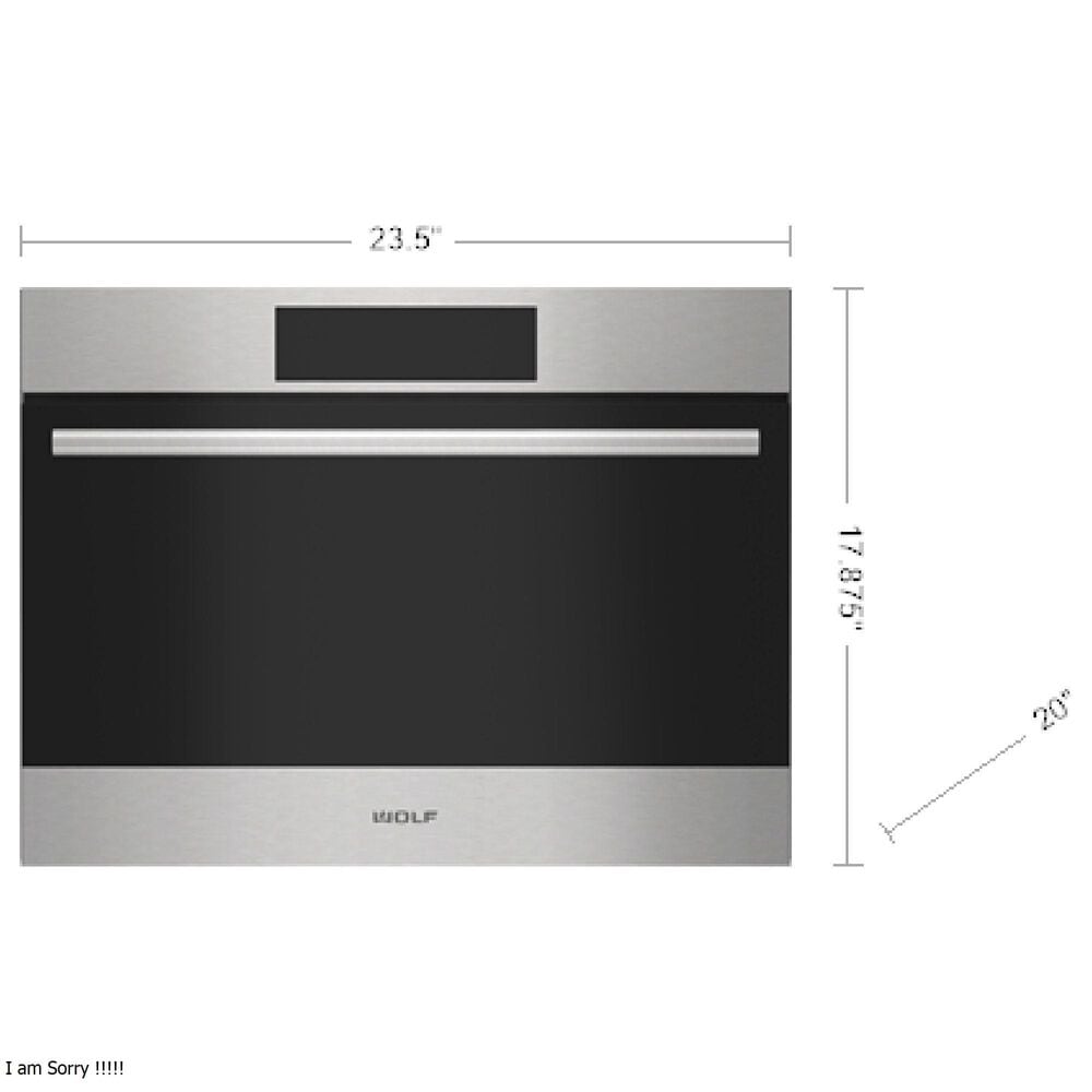 Wolf Appliances 24" E Series Transitional Drop-Down Door Microwave Oven in Stainless Steel, , large