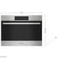 Wolf Appliances 24" E Series Transitional Drop-Down Door Microwave Oven in Stainless Steel, , large