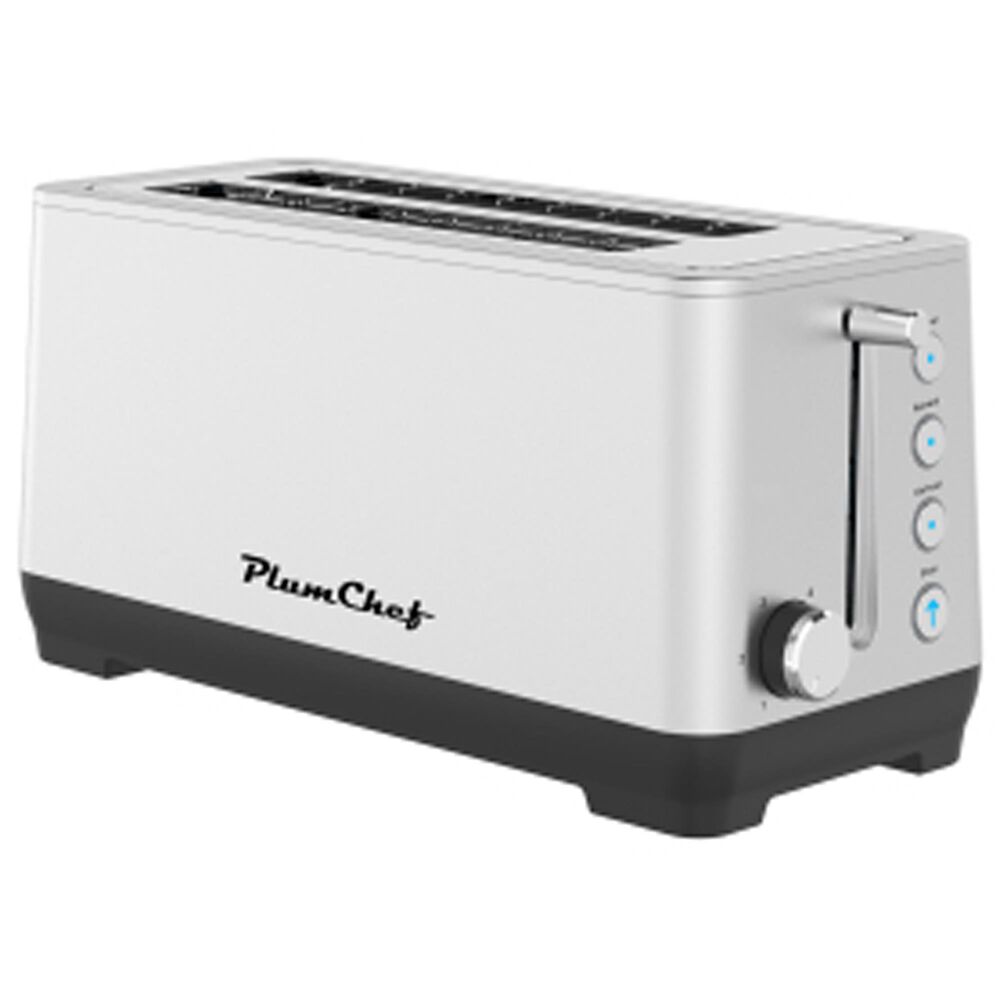 HOMLUX 4-Slice Toaster with 6 Browning Settings in Silver, , large