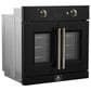 Forno Asti 30" Single Electric Wall Oven with French Door in Black, , large