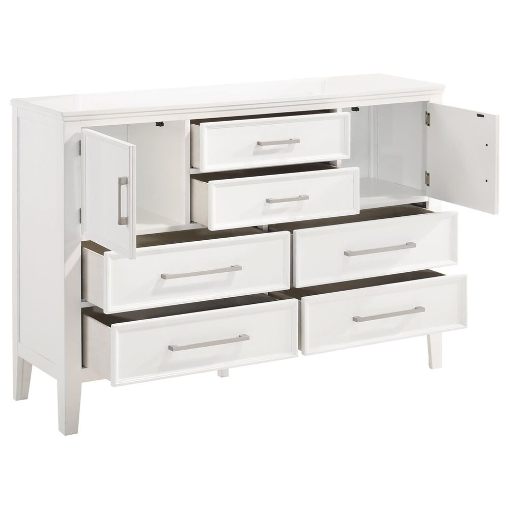 New Heritage Design Andover 4 Piece King Bedroom Set in White, , large