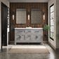 Kohler Quo 60" Double Bathroom Vanity in White with 3 cm Pure White Quartz Top and Oval Sinks, , large