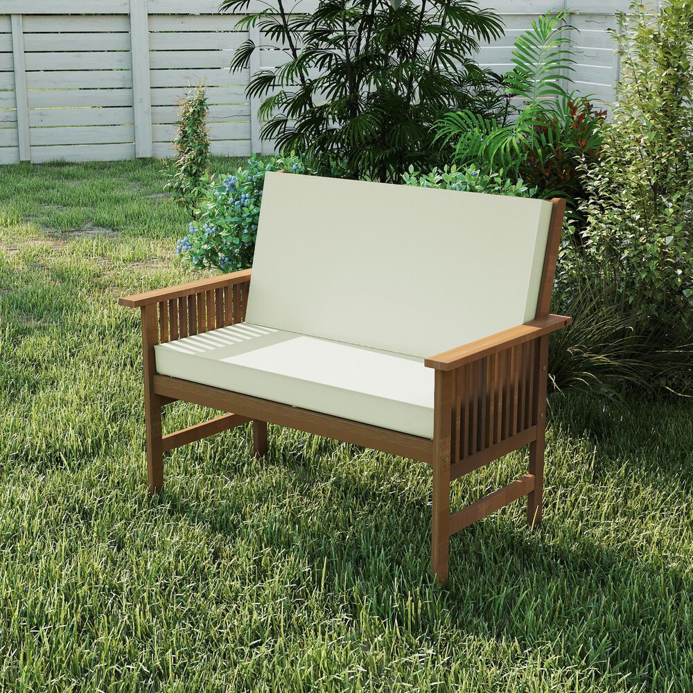 Noviland Patio Mediterranean Bench in Teak Oil, , large