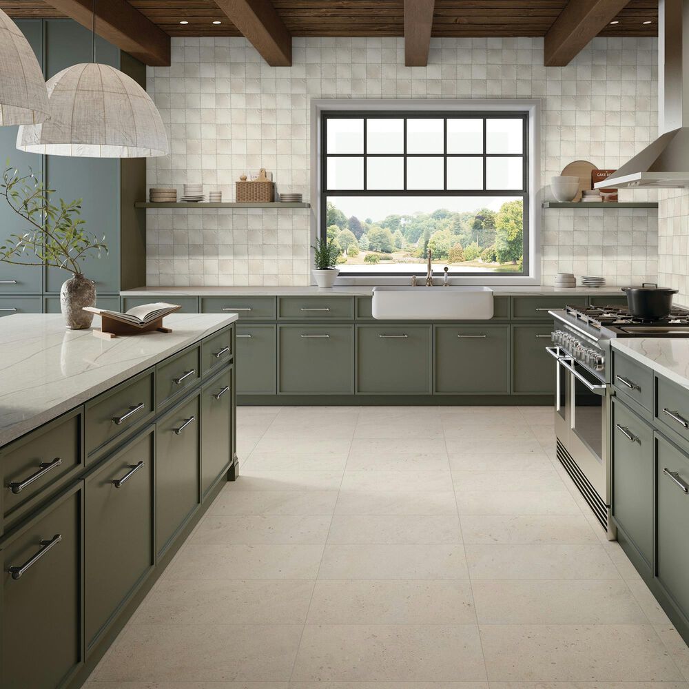 Dal-Tile Relicca Deckle 4" x 4" Square Circle Ceramic Tile, , large