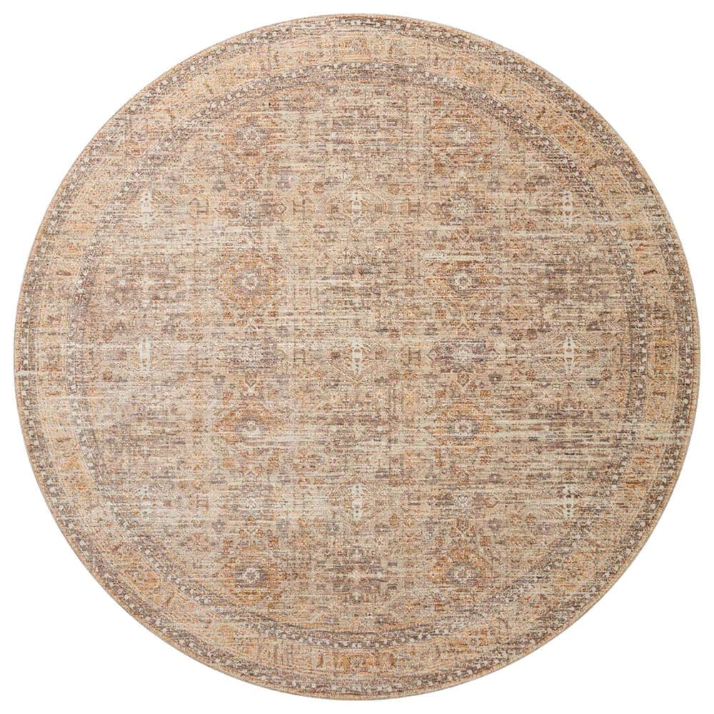 Angela Rose Blake 5"3" Round Oatmeal and Spice Area Rug, , large