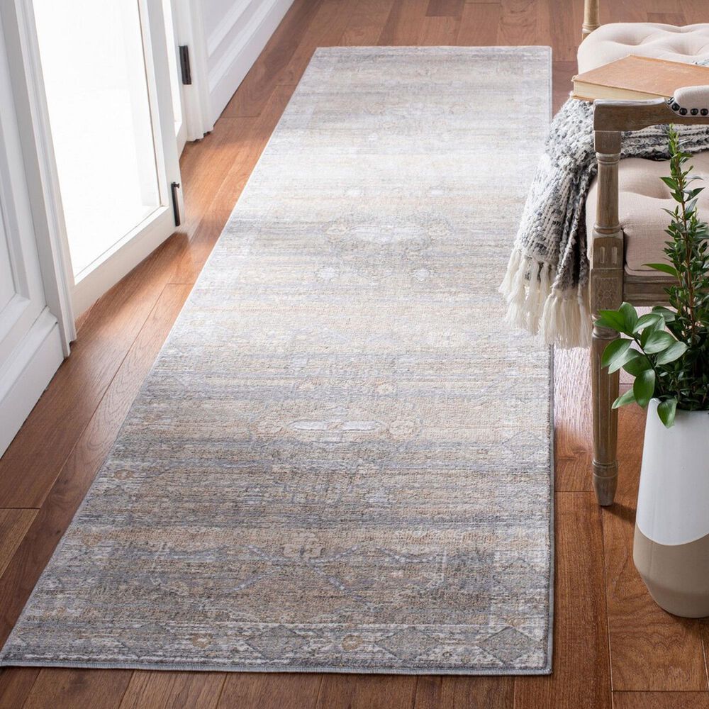Safavieh Webster WBS328G 2&#39;6&quot; x 10&#39; Grey and Beige Runner, , large