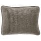 HiEnd Accents Stonewashed Velvet 12" x 16" Rectangular Throw Pillow in Taupe, , large
