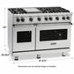 Viking Range 48" Natural Gas Range with 6 Burners in Stainless Steel, , large
