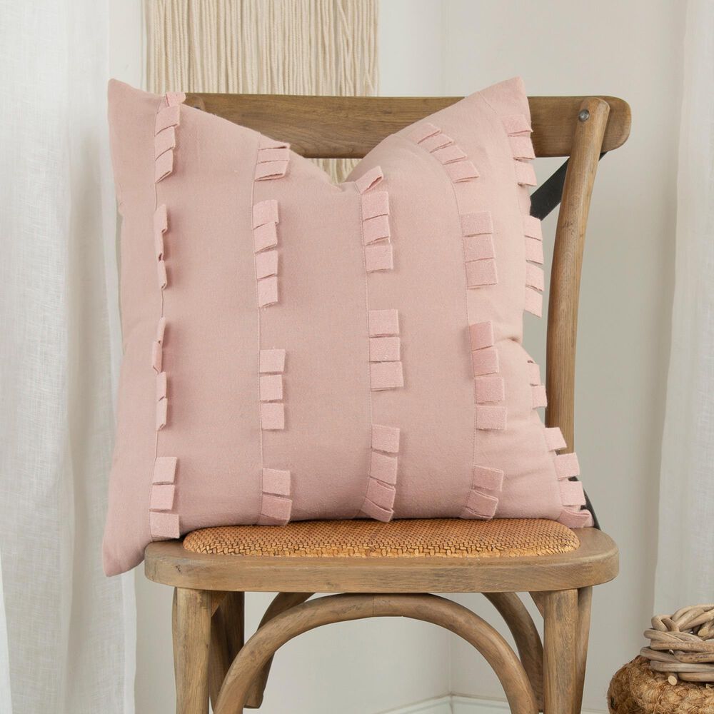 Rizzy Home Donny Osmond Solid 20&quot; Down Filled Pillow in Blush, , large