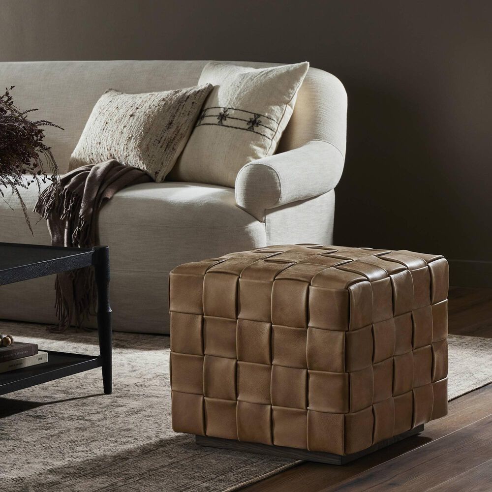 Four Hands Flores Ottoman in Palermo Drift, , large