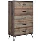 New Heritage Design Elk River 5-Drawer Chest in Rustic Brown, , large