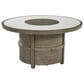 Ashley Rainier Ranch Round Fire Pit Table in Beige, , large
