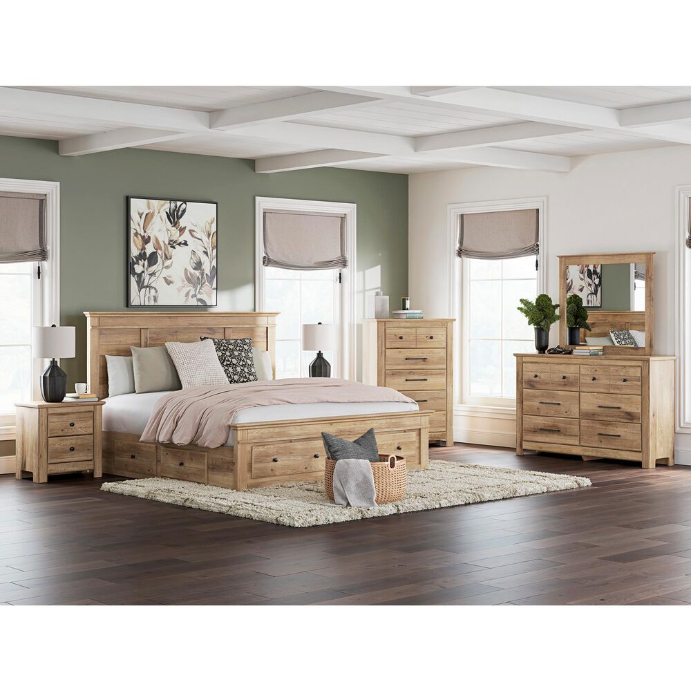 Ashley Makidern King Storage Bed with Six Drawers in Tan, , large