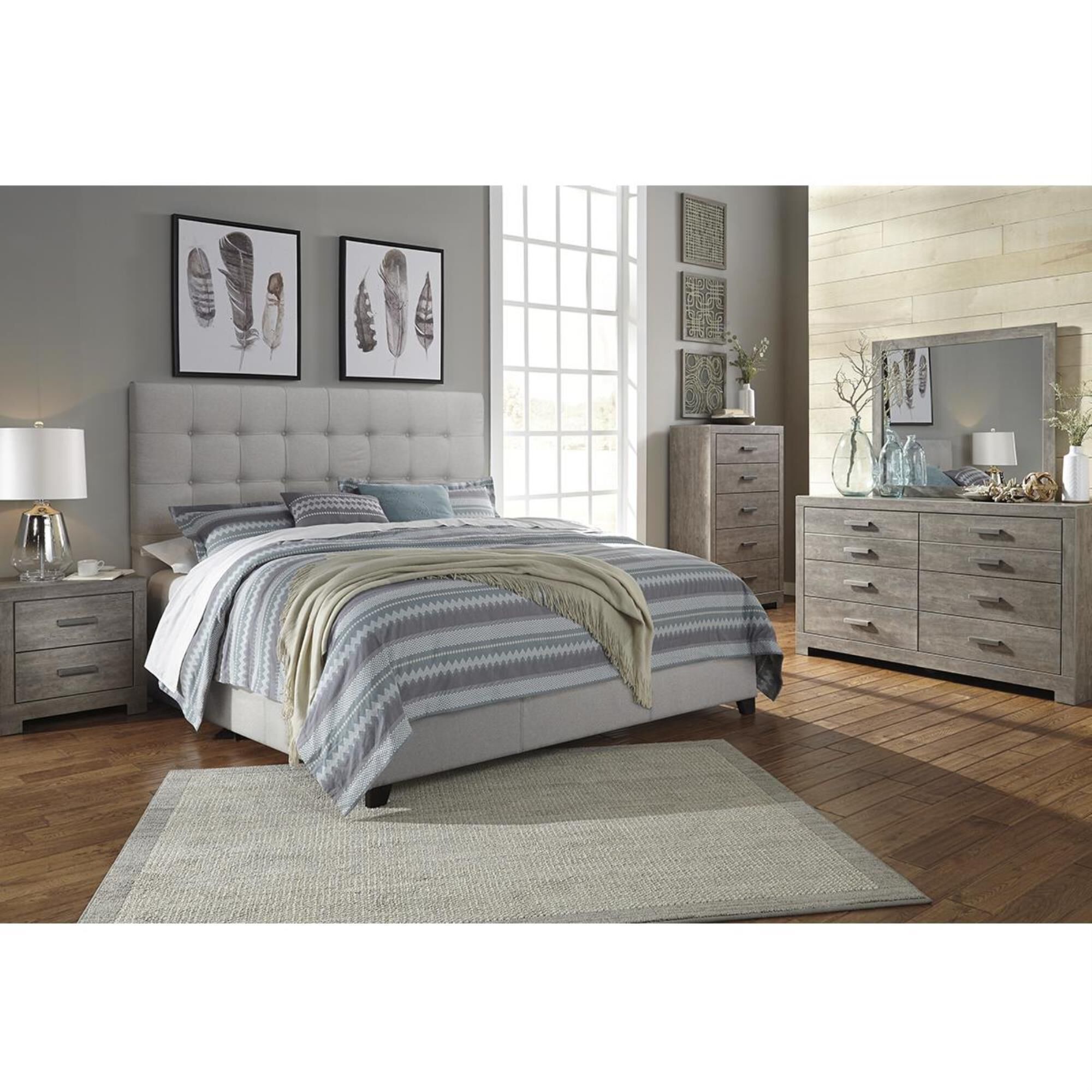 Signature Design by Ashley Culverbach 6 Drawer Dresser and Mirror