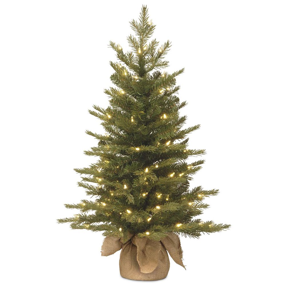 National Tree 3" Nordic Spruce Tree with White Lights, , large