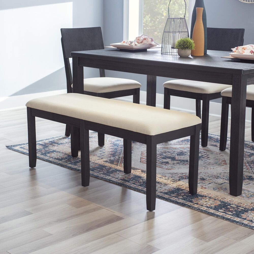 Linon Home Decor Jorissen Bench in Dark Charcoal, , large