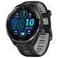 Garmin Forerunner 965 Smartwatch Titanium Bezel Black Case with Black and Powder Gray Silicone Band, , large