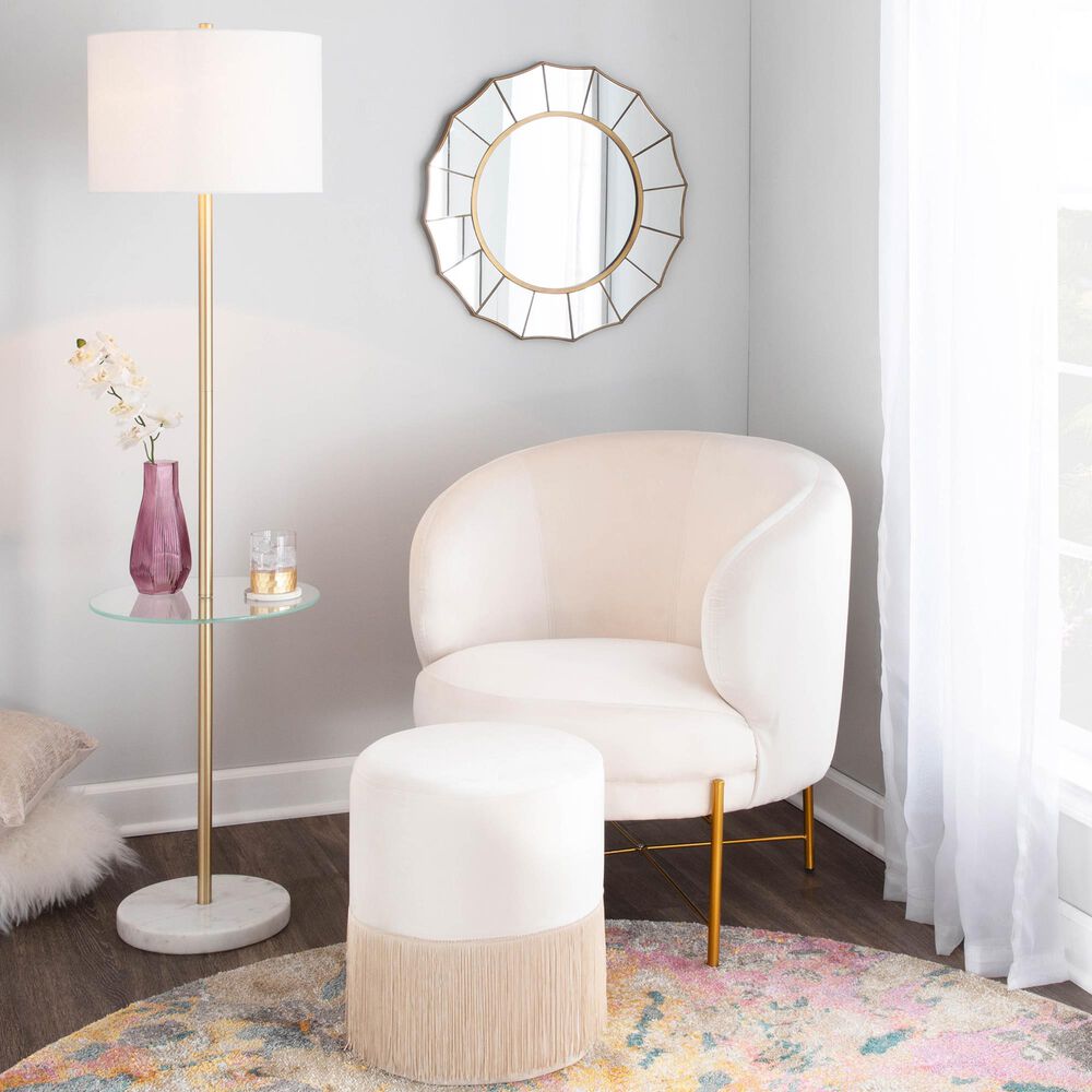 Lumisource Chloe Floor Lamp in White and Gold, , large