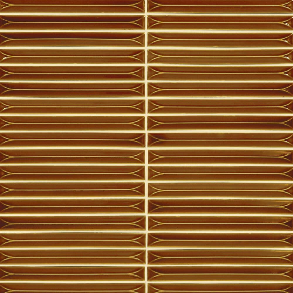 Dal-Tile Artefino Vintage Amber 2" Floret on 12" x 12" Porcelain Mosaic Sheet, , large