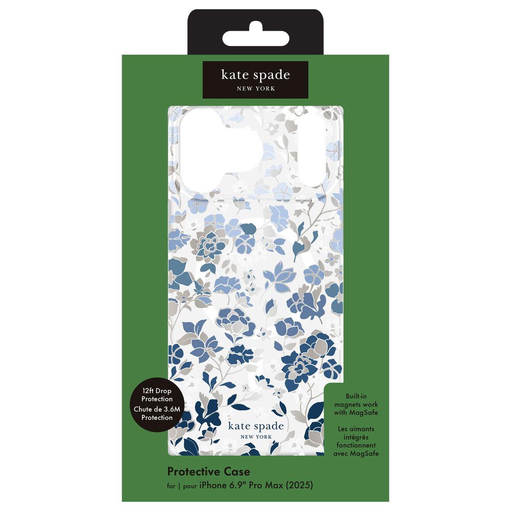 Kate Spade Protective MagSafe Case for iPhone 17 Pro Max in Flowerbed Blue, , large