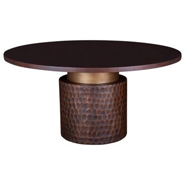 Home Trends & Design Santa Cruz Dining Table in Raw Walnut and Antique Gold - Table Only, , large