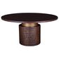 Home Trends & Design Santa Cruz Dining Table in Raw Walnut and Antique Gold - Table Only, , large