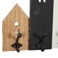Maple and Jade 22" x 12" Wall Hook in Natural Brown, Distressed Black and Gray, , large