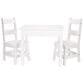 Melissa & Doug Wooden Table and 2 Chairs in White, , large