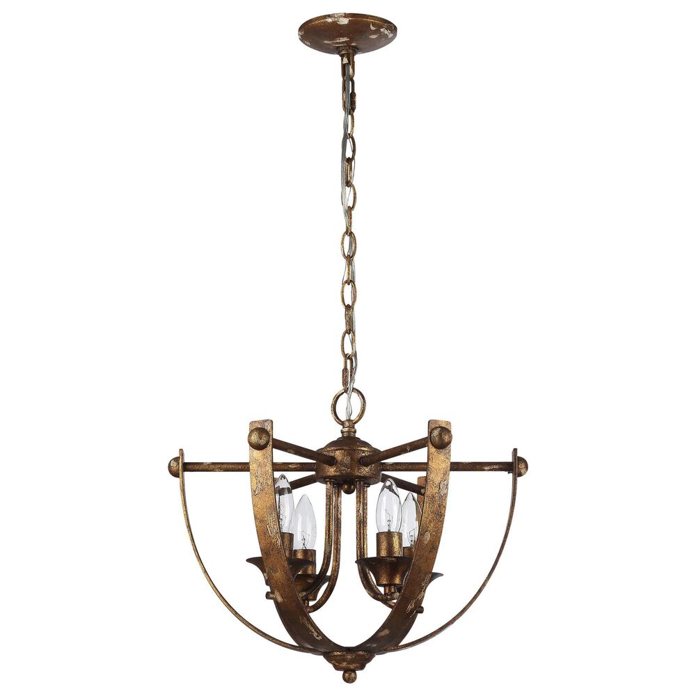 Golden Lighting Victoria 4-Light Pendant in Heirloom Gold, , large