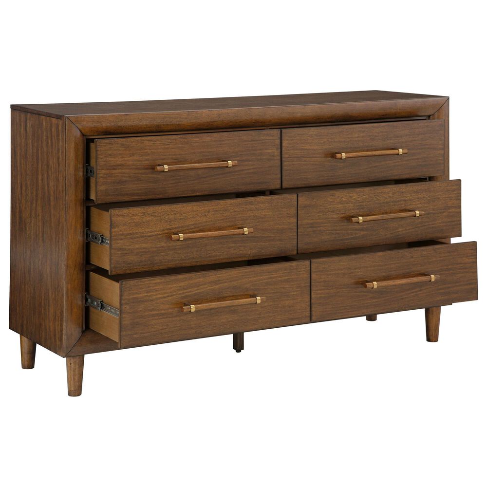 Ashley Lyncott 5-Piece King Bedroom Set in Medium Brown, , large