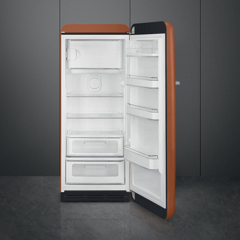 SMEG 9.53 Cu. Ft. Freestanding Refrigerator with Right Hinge in Amber Clay, , large
