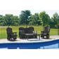 Ashley Hyland Wave Patio Glider Loveseat in Black, , large
