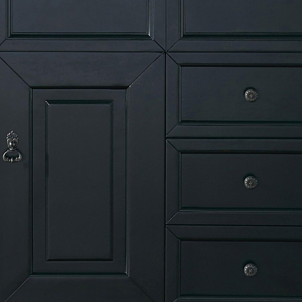 James Martin Vanities Brookfield 48&quot; Single Bathroom Vanity in Antique Black with 3 cm Carrara White Marble Top and Rectangle Sink, , large