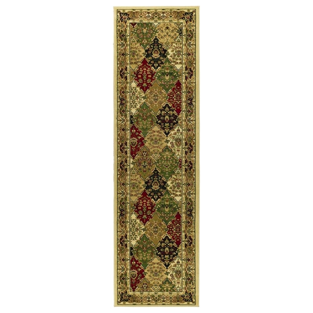 Safavieh Lyndhurst LNH221 2"3" x 16" Multicolor and Ivory Runner, , large