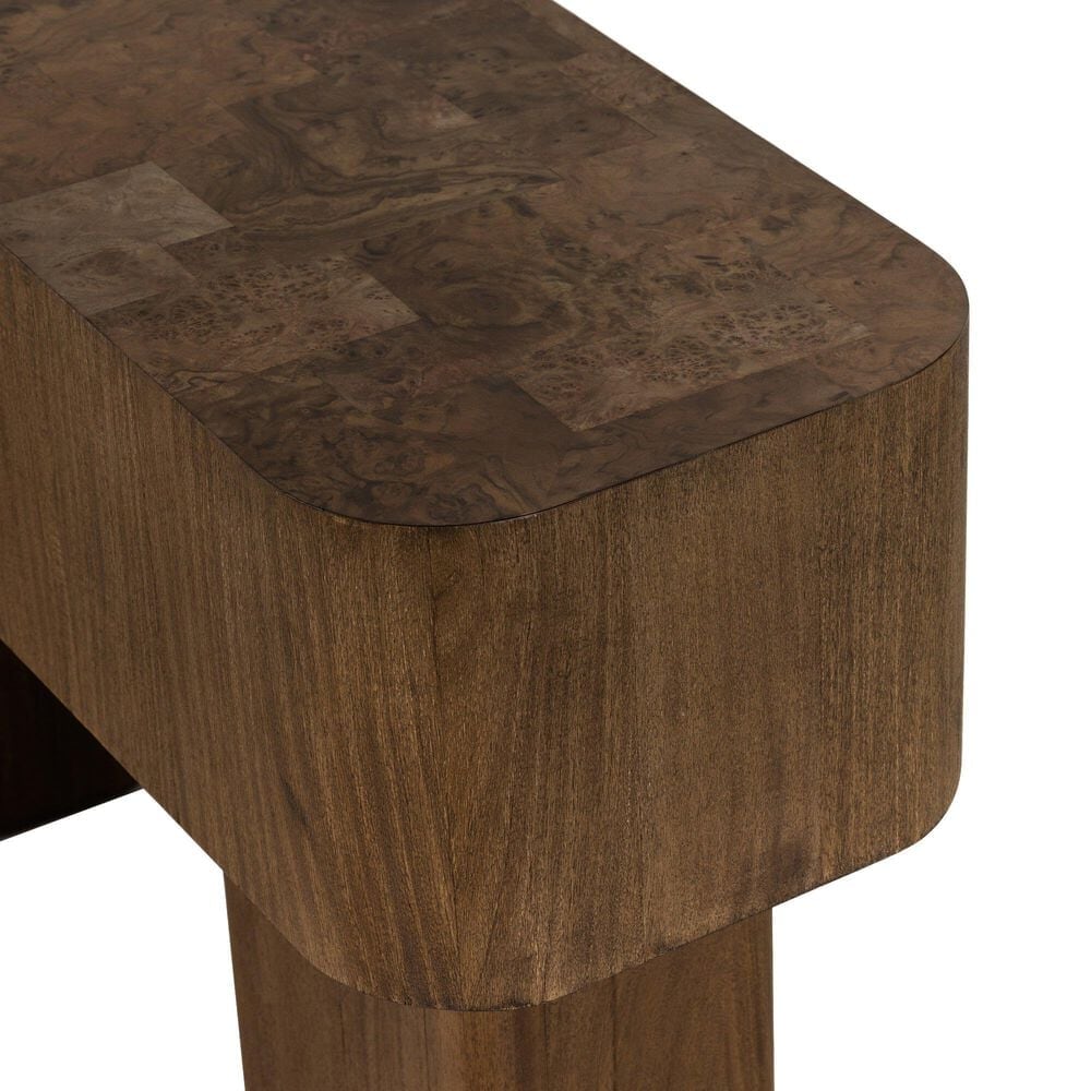 Four Hands Blanco Console Table in Warm Umber Burl, , large