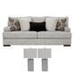 Signature Design by Ashley Sofa in Pewter and a Pair of Lamps Set, , large