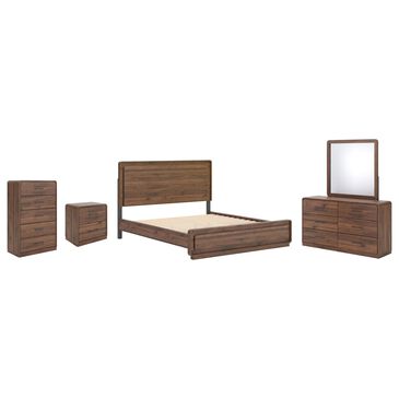 Ashley Fortlorn 5-Piece California King Bedroom Set in Walnut Brown with LED Light, , large