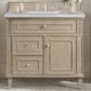 James Martin Vanities Lorelai 36" Single Vanity in Whitewashed Oak with 3cm Victorian Silver Quartz Top, , large