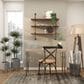 Maple and Jade 38" Wall Shelf in Oiled Brown and Sleek Black, , large